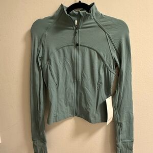 **SOLD** Ribbed Nulu Cropped Define Jacket (Size 6) Tidewater Teal NWT